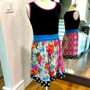 Designer boutique dress by K Pea. Mixed prints beautiful. Tank dress size large